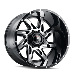 American Truxx – SPYDER – Black – 20″x10″ -24mm – Summer Wheels – AT183-2150BM-24